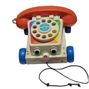 VINTAGE 2009! MATTEL FISHER-PRICE Chatter Phone Telephone Pull String Toy